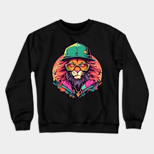 cool lion Crewneck Sweatshirt